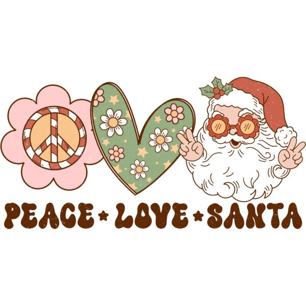 GCM006  Peace love Santa Thumbnail