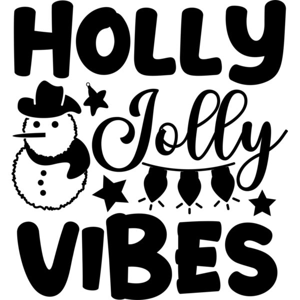 Holly Jolly Vibes SVG Cut File 01 Thumbnail